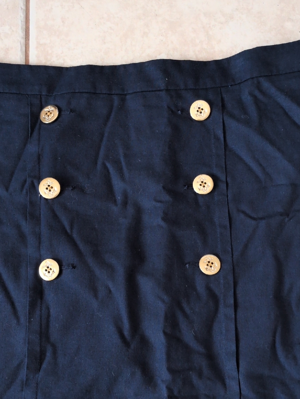 J. Crew Nautical Gold Buttons Skirt Size 12 - Picture 2 of 6